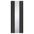 Forli Pre-Finished Dark Grey Internal Door with Clear Glass