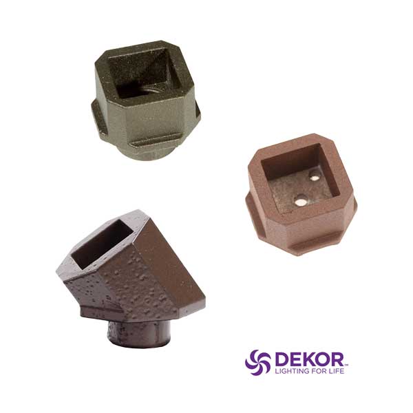 Dekor Square Aluminum Baluster End Caps