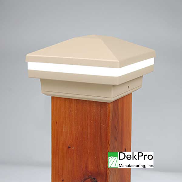 DekPro Effex Glow Ring Pyramid Post Cap Light