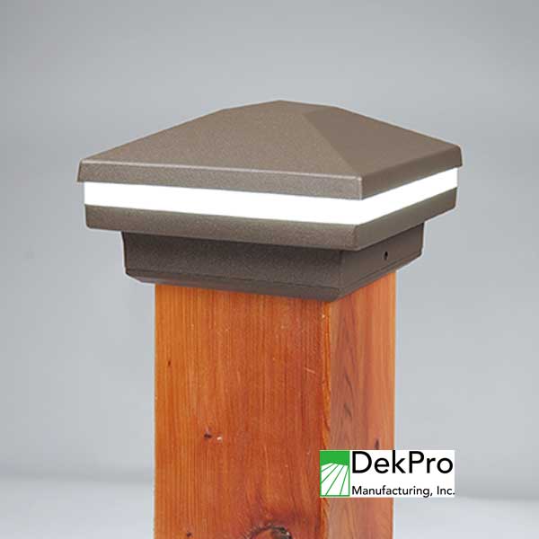 DekPro Effex Glow Ring Pyramid Post Cap Light