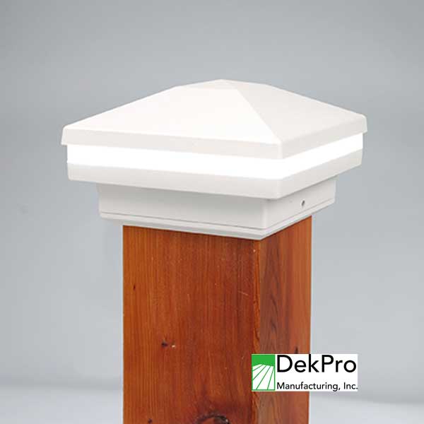 DekPro Effex Glow Ring Pyramid Post Cap Light