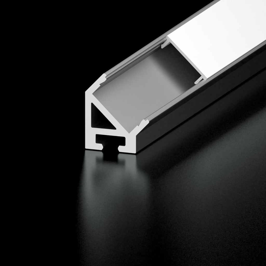 Diode LED 45° Channel Bundle, 96 in. Aluminum with Black Lens — Pack of 10