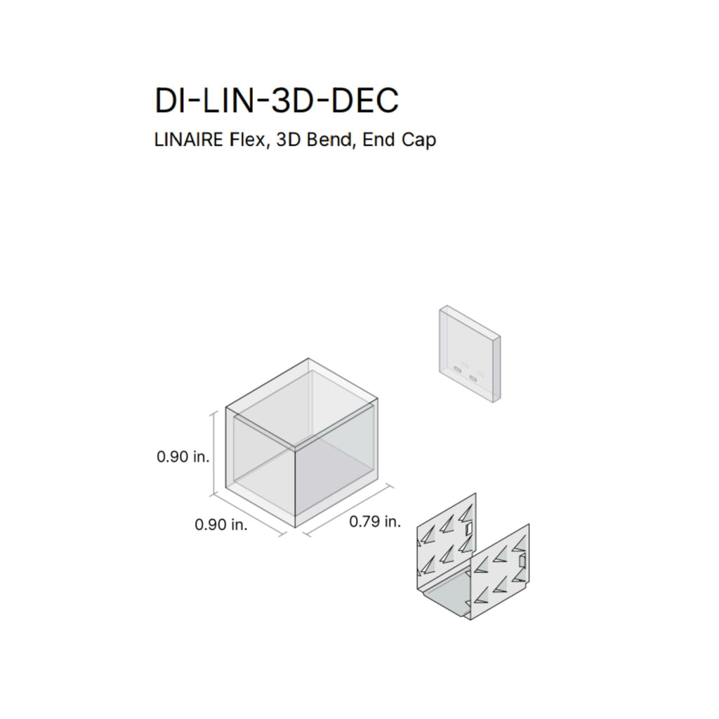 Diode LED DI-LIN-3D-DEC End Cap LINAIRE Flex 3D Bend