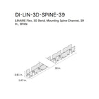 Diode LED DI-LIN-3D-SPINE-39 Mounting Spine Channel 39 in. White