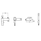 Thesis Chrome Wall Mounted Bath Shower Mixer Kit