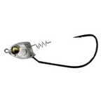 Dogfish Tackle & Marine 6th Sense Axle swimbait jig head with a silver lead head, screw-lock, and sharp black hook.