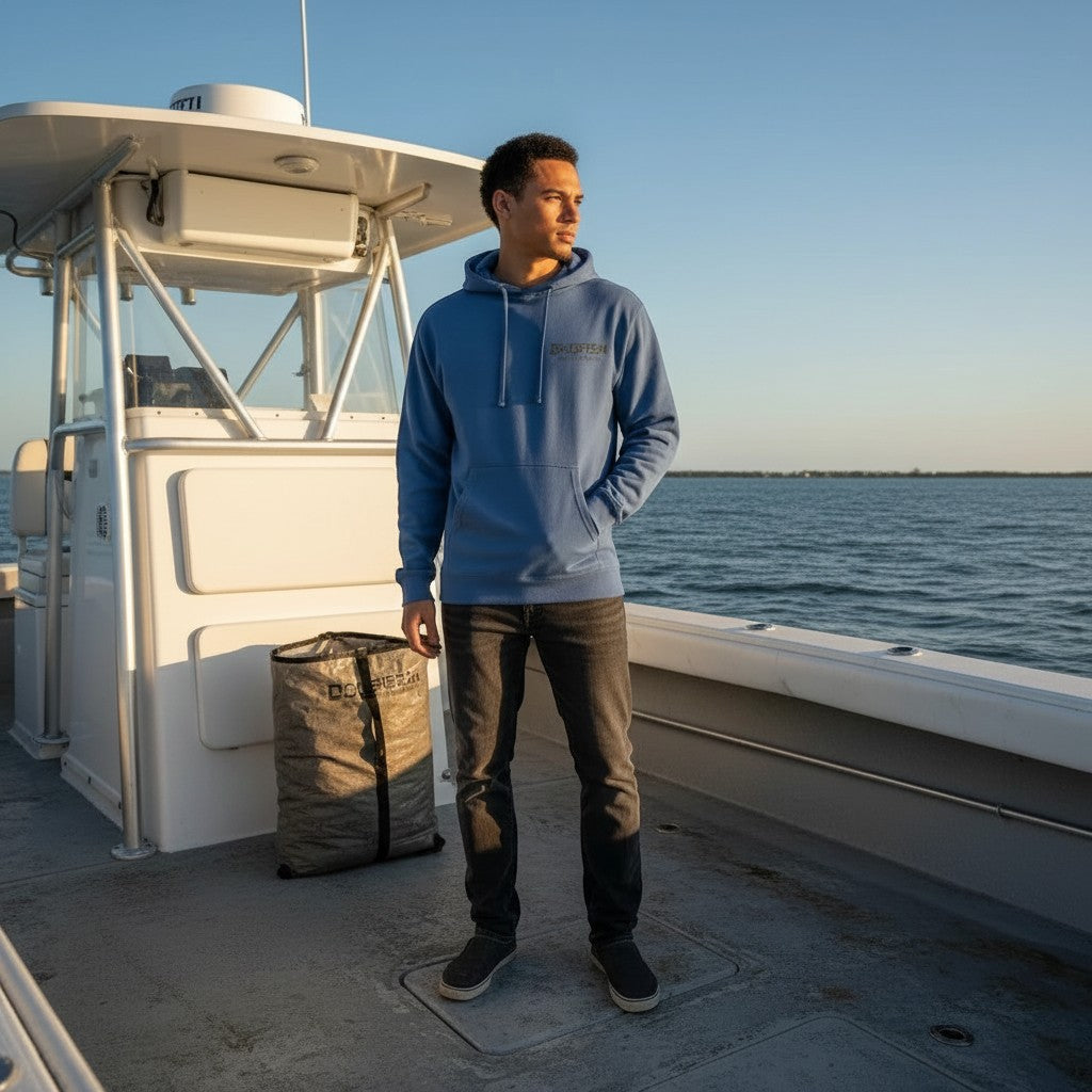 Dogfish Midweight Hoodie Center Console Logo