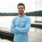 Dogfish Long Sleeve Microfiber Sport Fish Logo