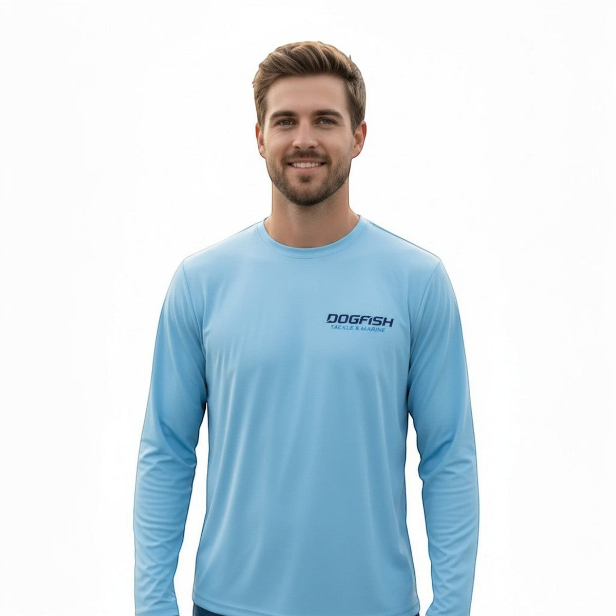 Dogfish Long Sleeve Microfiber Sport Fish Logo