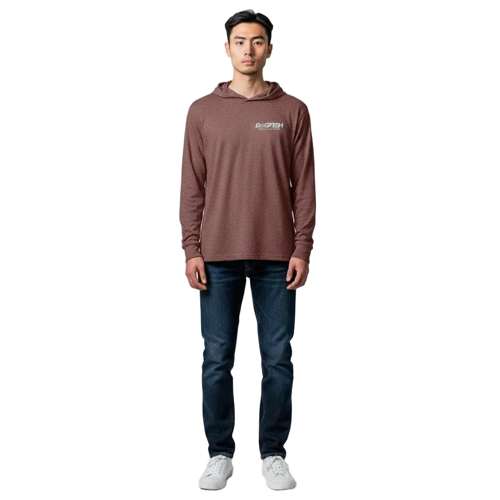Dogfish Long Sleeve Hooded Micro Florida Unchained Logo