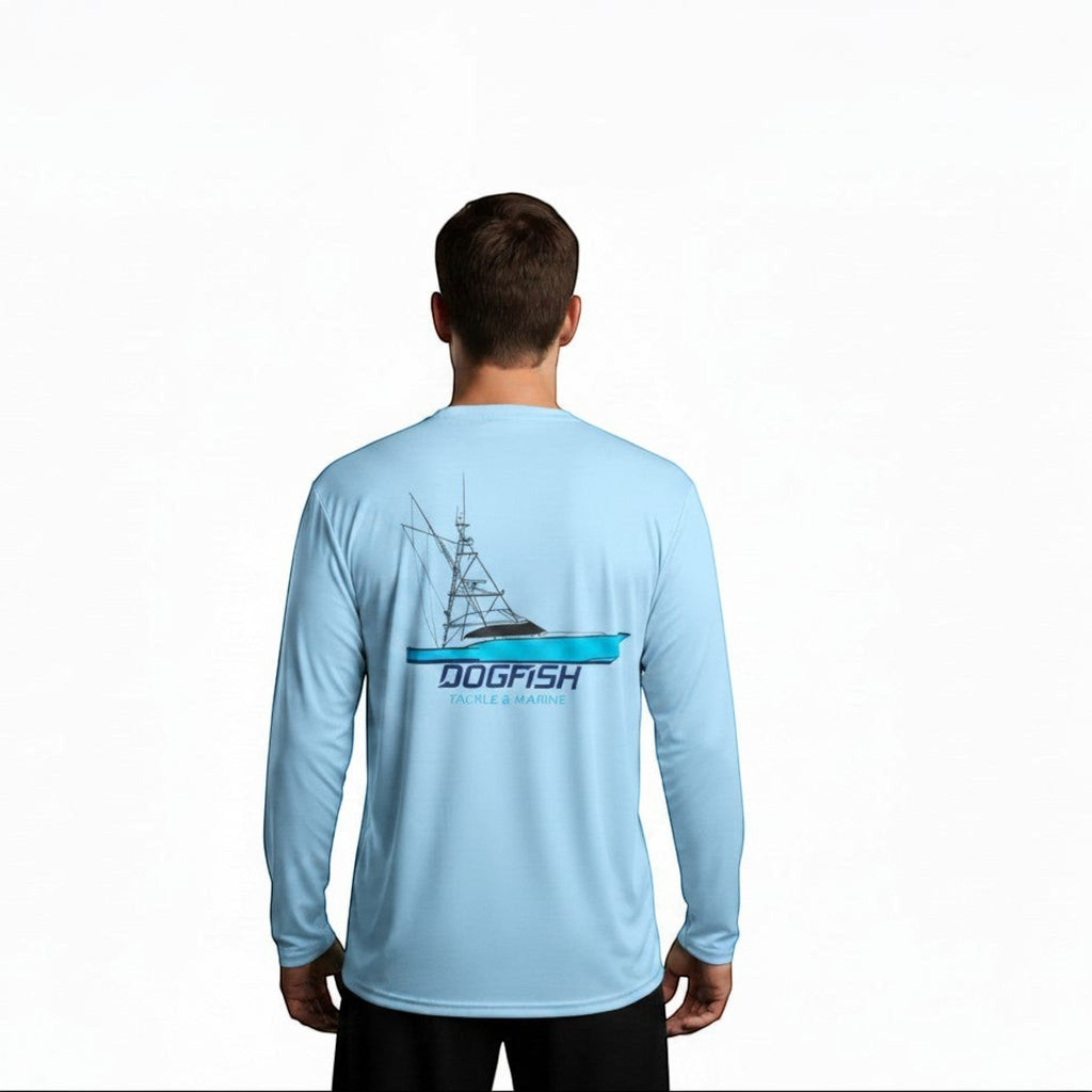 Dogfish Long Sleeve Microfiber Sport Fish Logo
