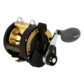 Dogfish Tackle & Marine Shimano TLD 2 Speed Lever Drag Conventional Reel, black and gold, with ergonomic handle and two-speed gearing.