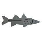 Dogfish Tackle & Marine grey metal starboard fish wall decor for nautical or coastal home and garden styling.