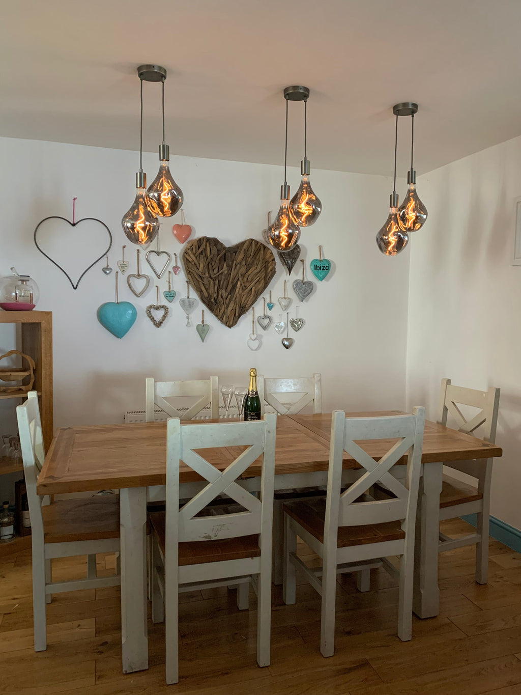 Double Cluster Pendant Light | 2 Drop Kitchen Island, Hallway & Dining Lighting UK
