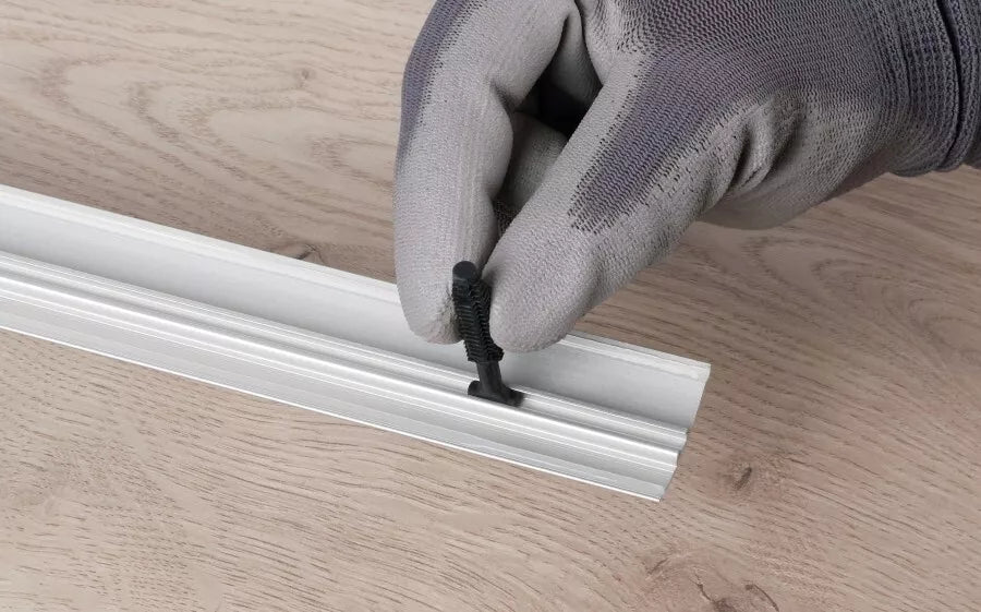 Aluminium Door Threshold Strip 37 MM x 930 MM Length Self-Adhesive Silver 5in1 Installation LW37