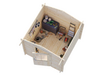 Palmako | Vivian S (7'3" x 7'3" | 40.9 sq.ft. | 1.1") Compact Garden Log Cabin