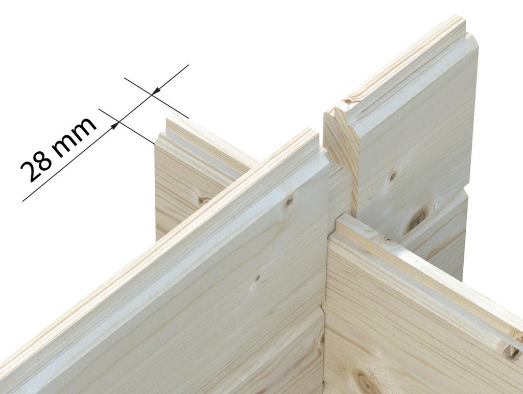 Palmako | Vivian S (7'3" x 7'3" | 40.9 sq.ft. | 1.1") Compact Garden Log Cabin