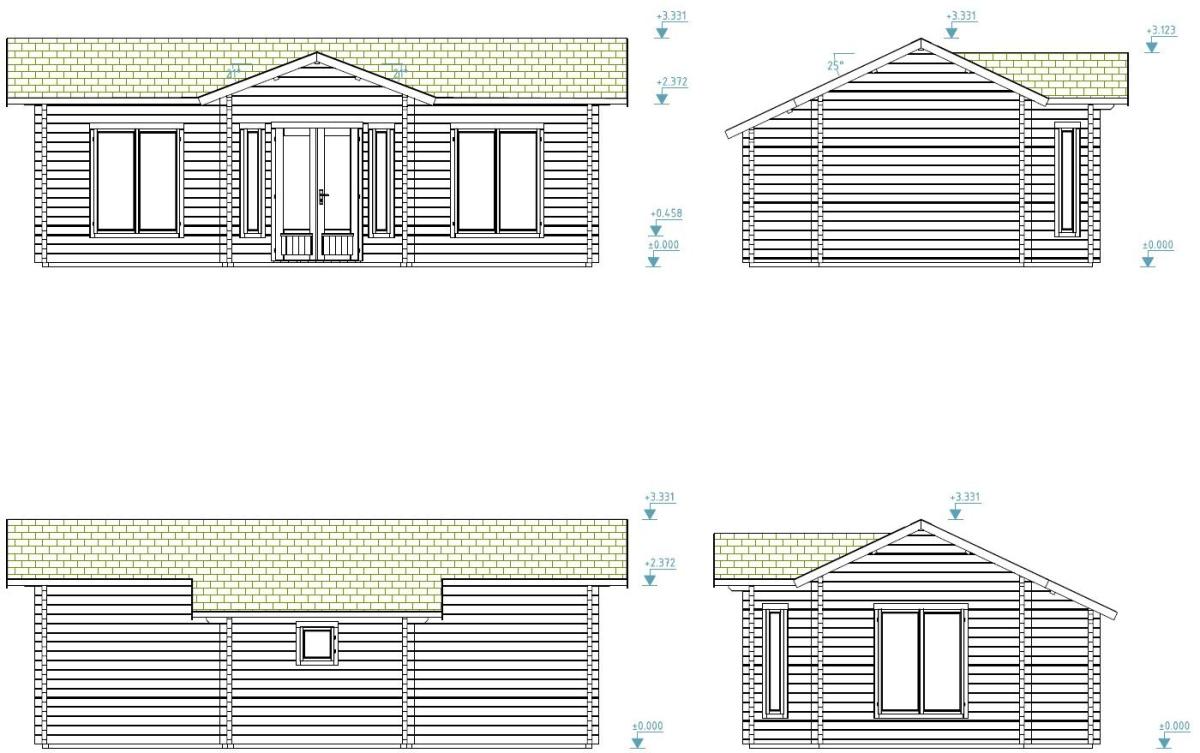 Palmako | Anna L (26'11" x 17'1" | 287.4 sq.ft. | 2.8") Spacious Three Room Timber Garden House