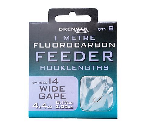 DRENNAN WIDE GAPE FLUOROCARBON FEEDER RIGS 1 METRE