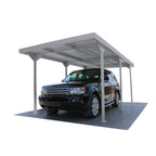 Duramax 9ft x 17ft Palladium Metal Car Shelter Silver