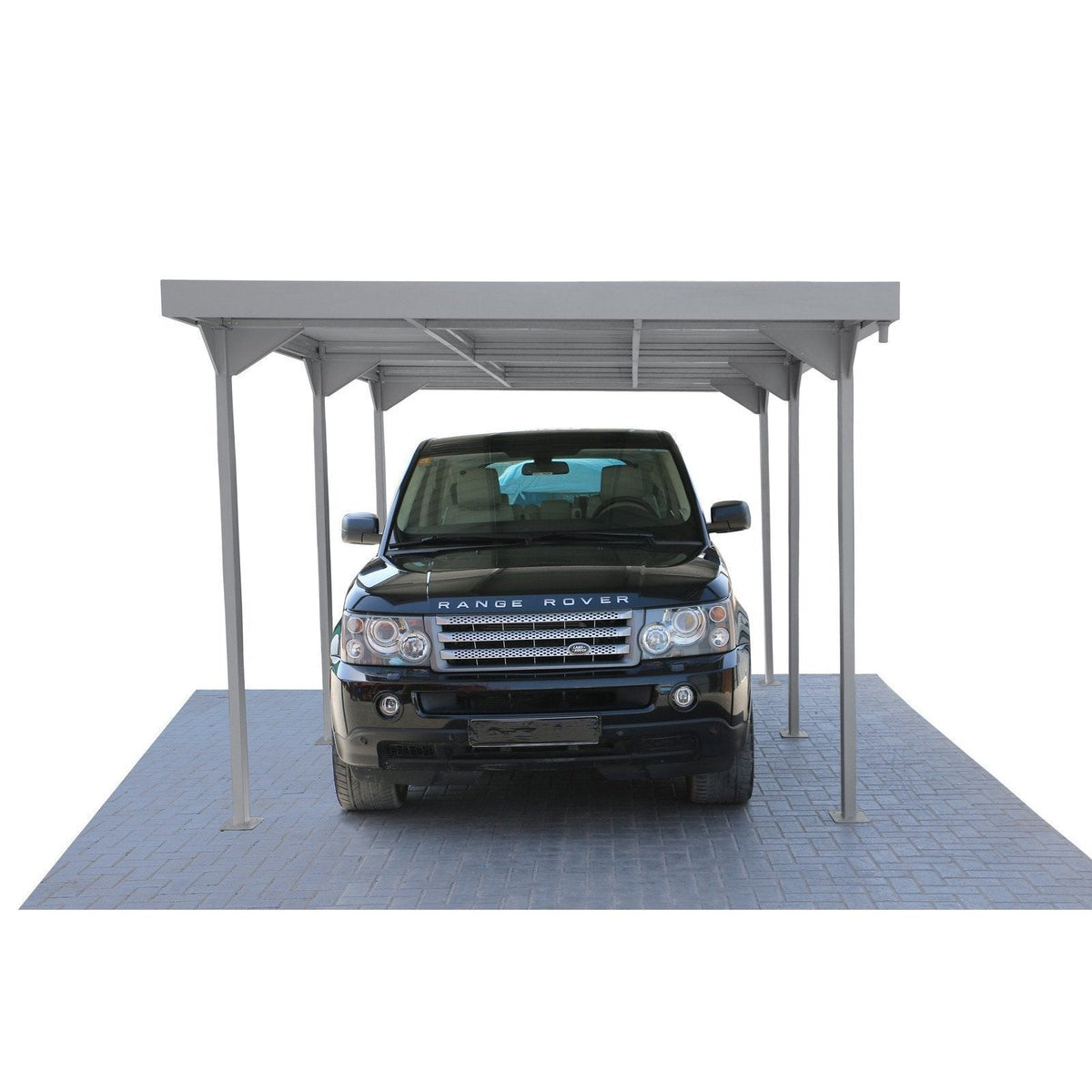 Duramax 9ft x 17ft Palladium Metal Car Shelter Silver