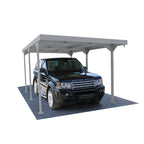 Duramax 9ft x 17ft Palladium Metal Car Shelter Silver