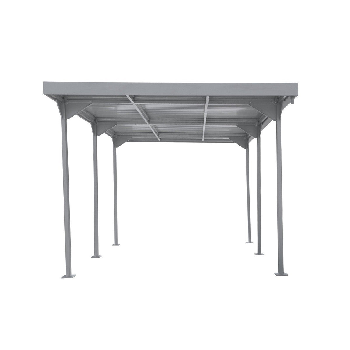 Duramax 9ft x 17ft Palladium Metal Car Shelter Silver