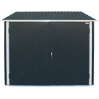 Duramax 6ft x 6ft Bicycle Storage Metal Anthracite w/ white trim 73051