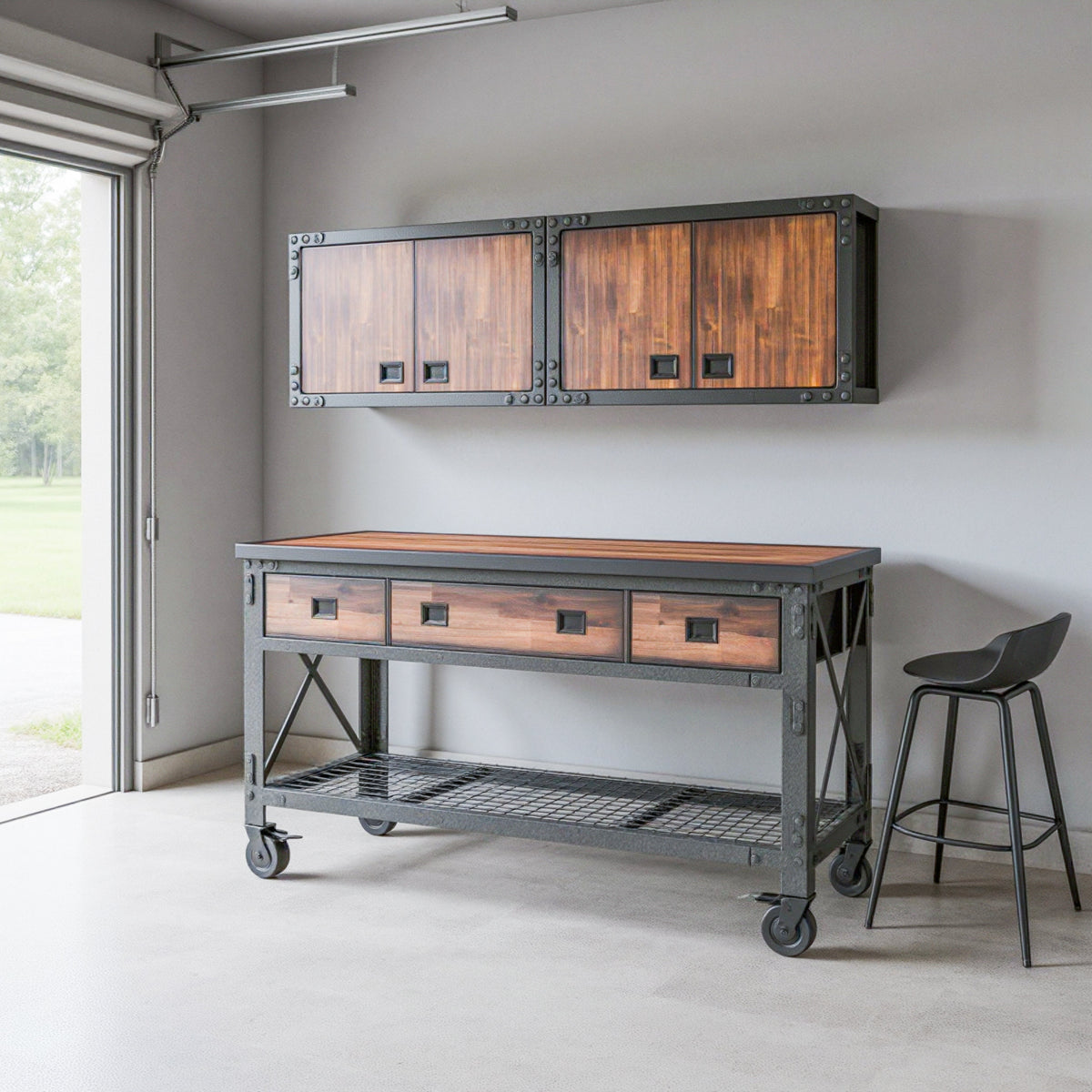 Duramax 3-Piece Garage Storage Combo Set with Workbench and Cabinets
