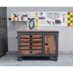 Duramax 48 in. 5-Drawers Rolling Tool Chest with Wood Top
