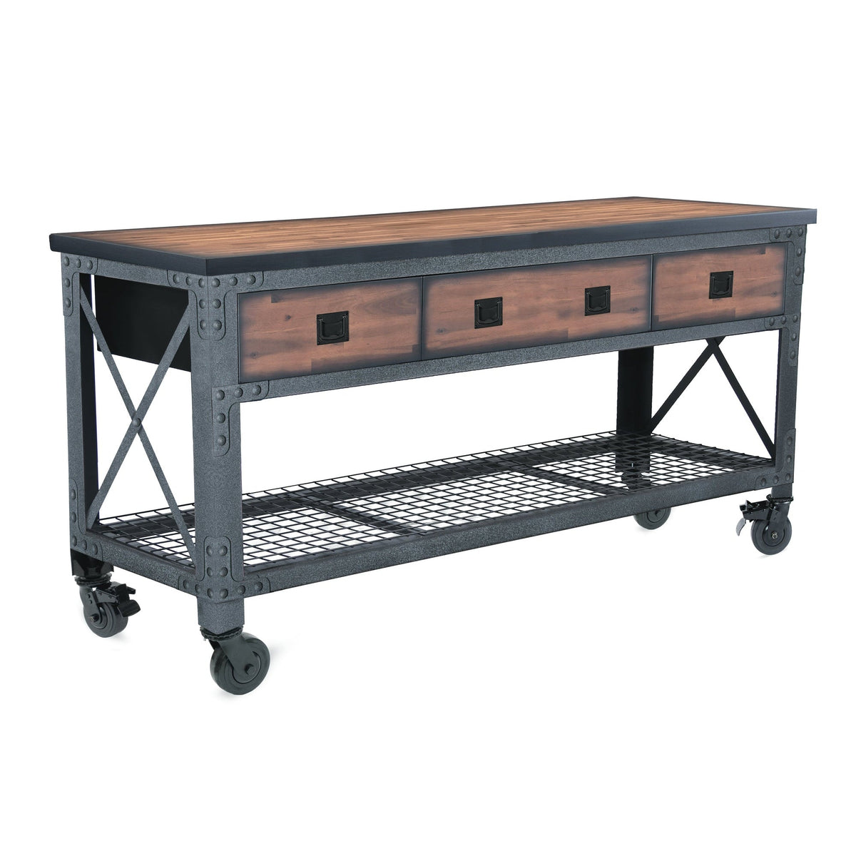 Duramax 5-Piece Garage Storage Combo Set with Workbench, Wall Cabinets and Free Standing Cabinets