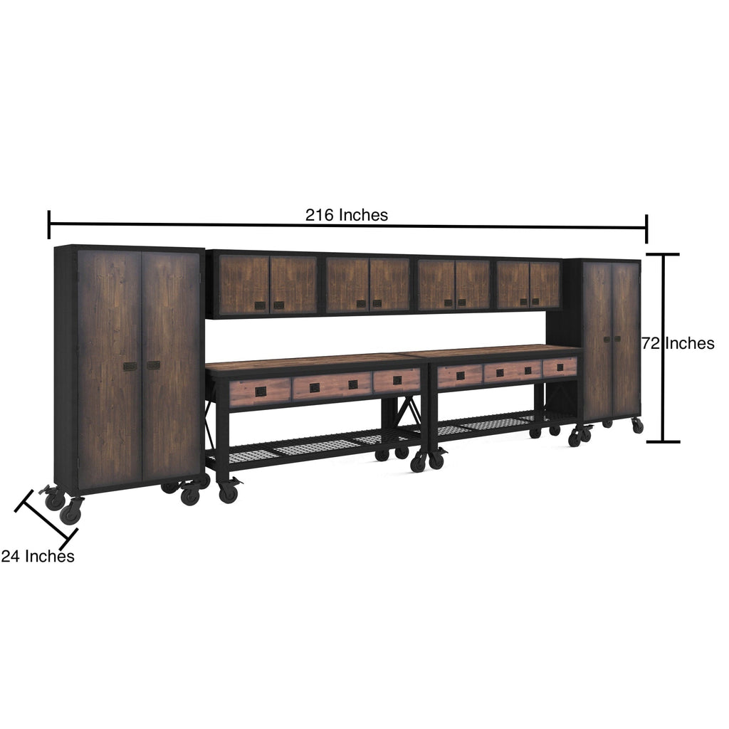 Duramax 8-Piece Garage Storage Combo Set with Workbenches, Wall Cabinets and Free Standing Cabinets