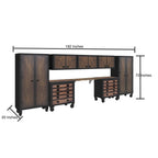 Duramax 8-Piece Garage Storage Combo Set with Tool Chests, Wall Cabinets, Folding Table and Free Standing Cabinets
