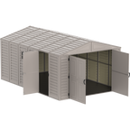 Duramax 10.5ft x 15.5ft Vinyl Garage with Foundation Kit and Windows 15026