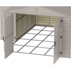 Duramax 10.5ft x 15.5ft Vinyl Garage with Foundation Kit and Windows 15026