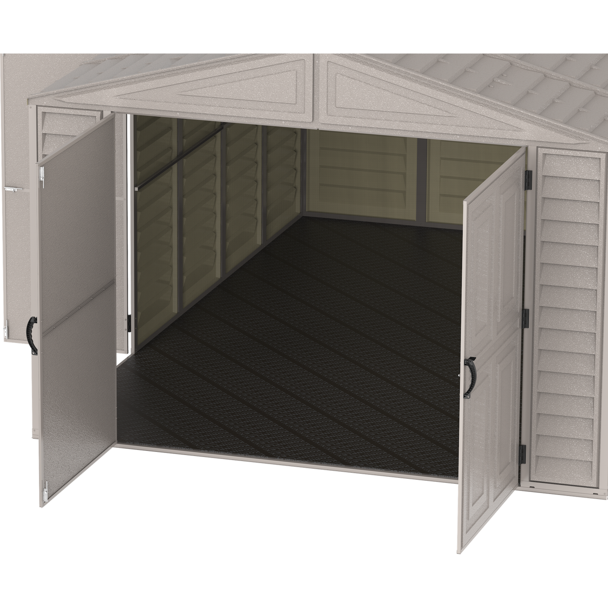 Duramax 10.5ft x 15.5ft Vinyl Garage with Foundation Kit and Windows 15026