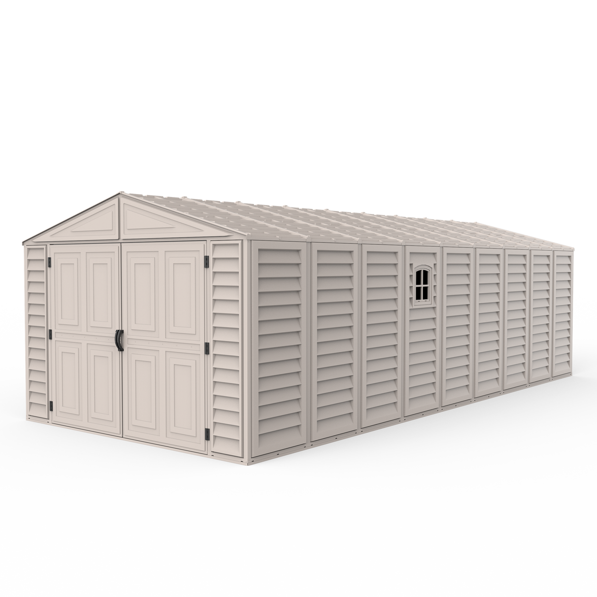 DuraMax 10.5ft x 23ft Vinyl Garage with Foundation Kit and windows 15326