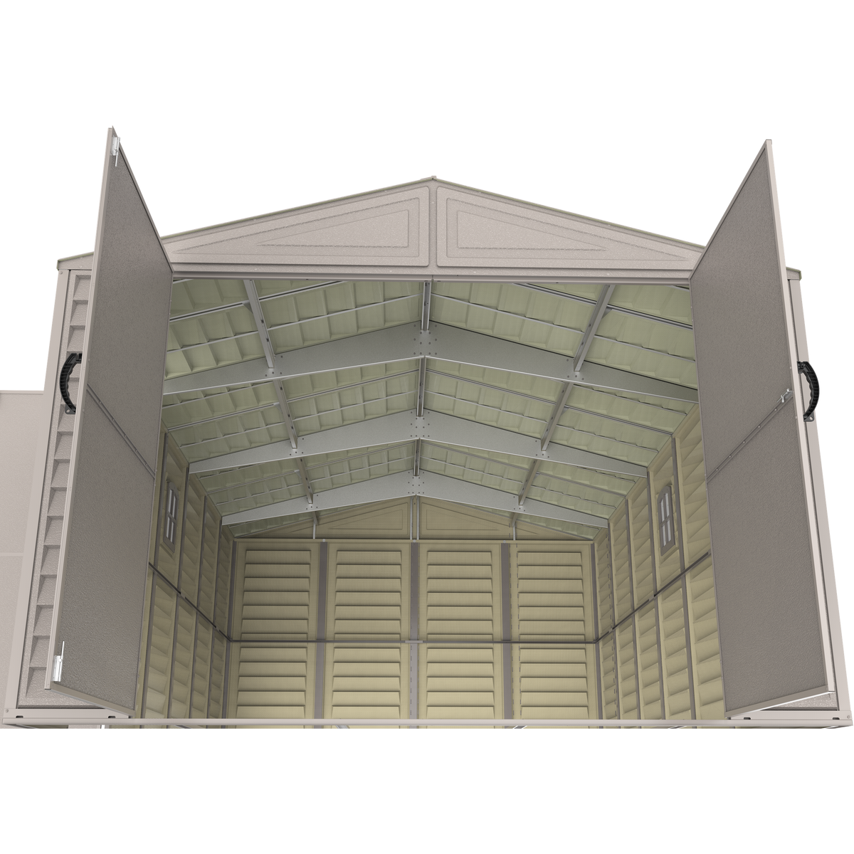 DuraMax 10.5ft x 23ft Vinyl Garage with Foundation Kit and windows 15326