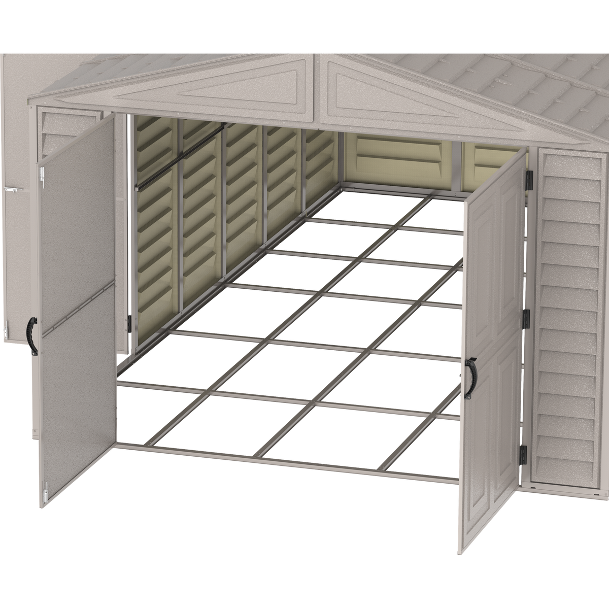 DuraMax 10.5ft x 28ft Vinyl Garage with Foundation Kit and window 15526