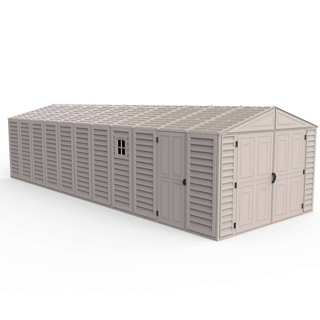 DuraMax 10.5ft x 28ft Vinyl Garage with Foundation Kit and window 15526