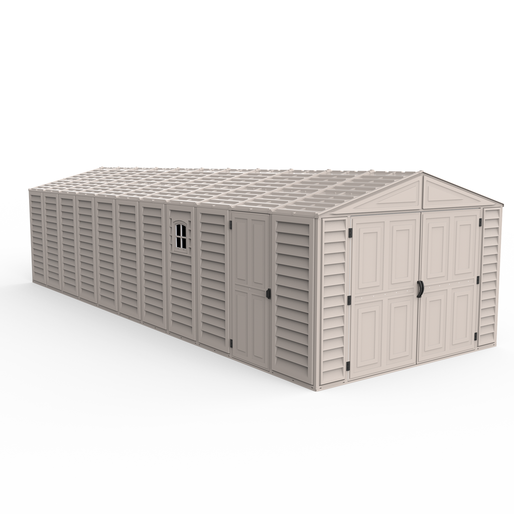 DuraMax 10.5ft x 28ft Vinyl Garage with Foundation Kit and window 15526