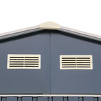 Duramax 12ft x 26ft Imperial Metal Garage Dark Gray / White Trim