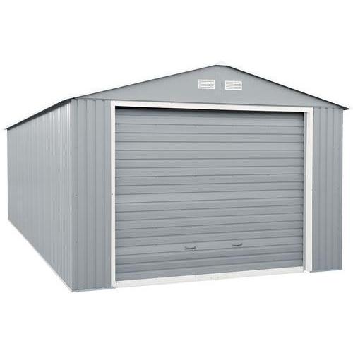 Duramax 12ft x 26ft Imperial Metal Garage Light Gray / White Trim