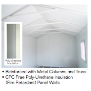 Gable Top Insulated Building 16 ft. W x 10 ft. D 30952