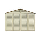DuraMax 10.5ft x 10.5 ft Woodbridge Plus Vinyl Shed w/ Foundation Kit & Window 40224