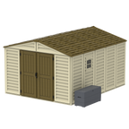 DuraMax 10.5ft x 13ft  Woodbridge Plus Vinyl Shed w/ Foundation Kit & Window 40234