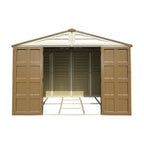 DuraMax 10.5ft x 13ft  Woodbridge Plus Vinyl Shed w/ Foundation Kit & Window 40234