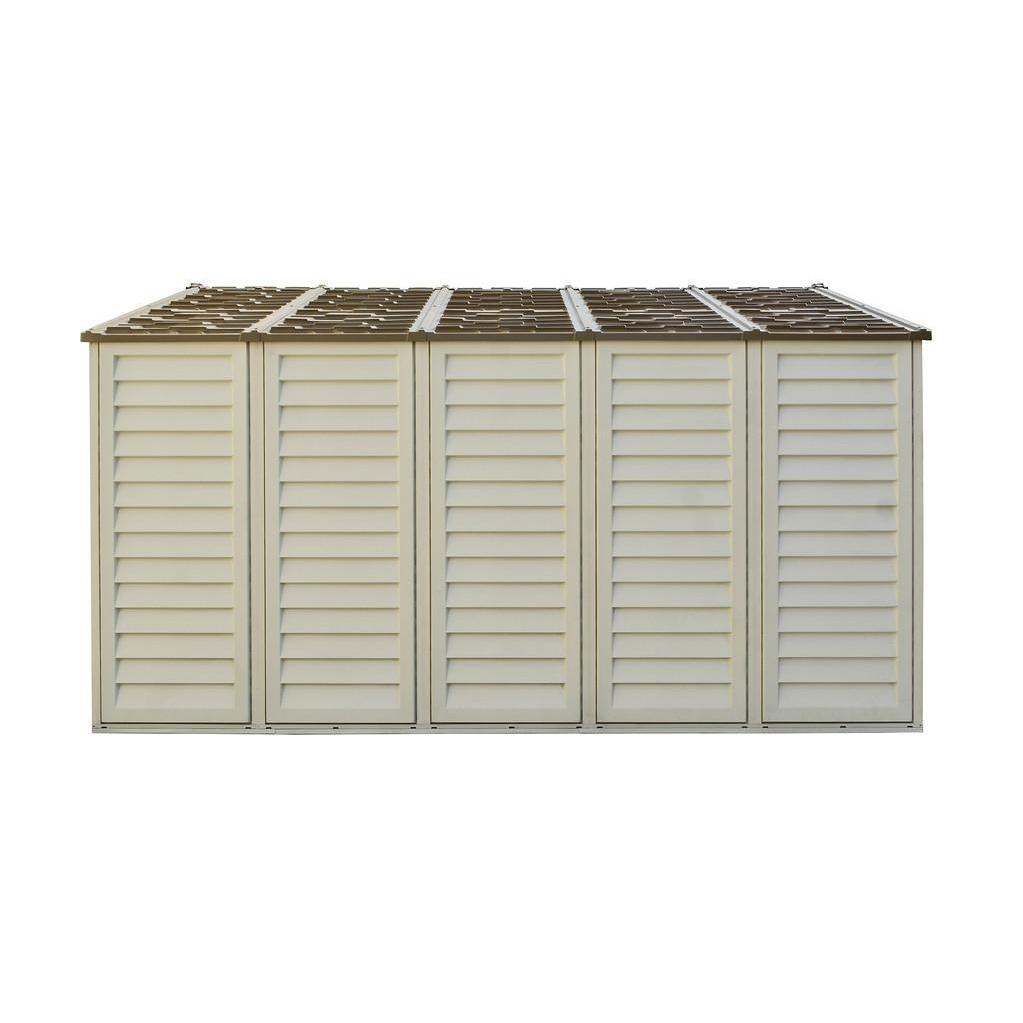 DuraMax 10.5ft x 13ft  Woodbridge Plus Vinyl Shed w/ Foundation Kit & Window 40234
