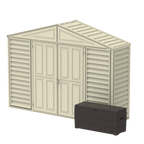 DuraMax 10.5ft x 2.75ft SidePro Vinyl Shed with Foundation Kit 98001