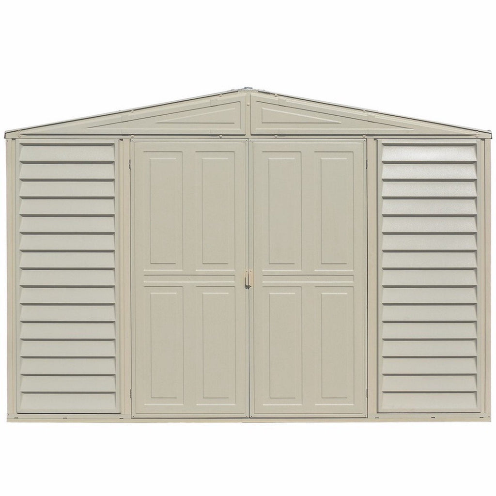 DuraMax 10.5ft x 2.75ft SidePro Vinyl Shed with Foundation Kit 98001